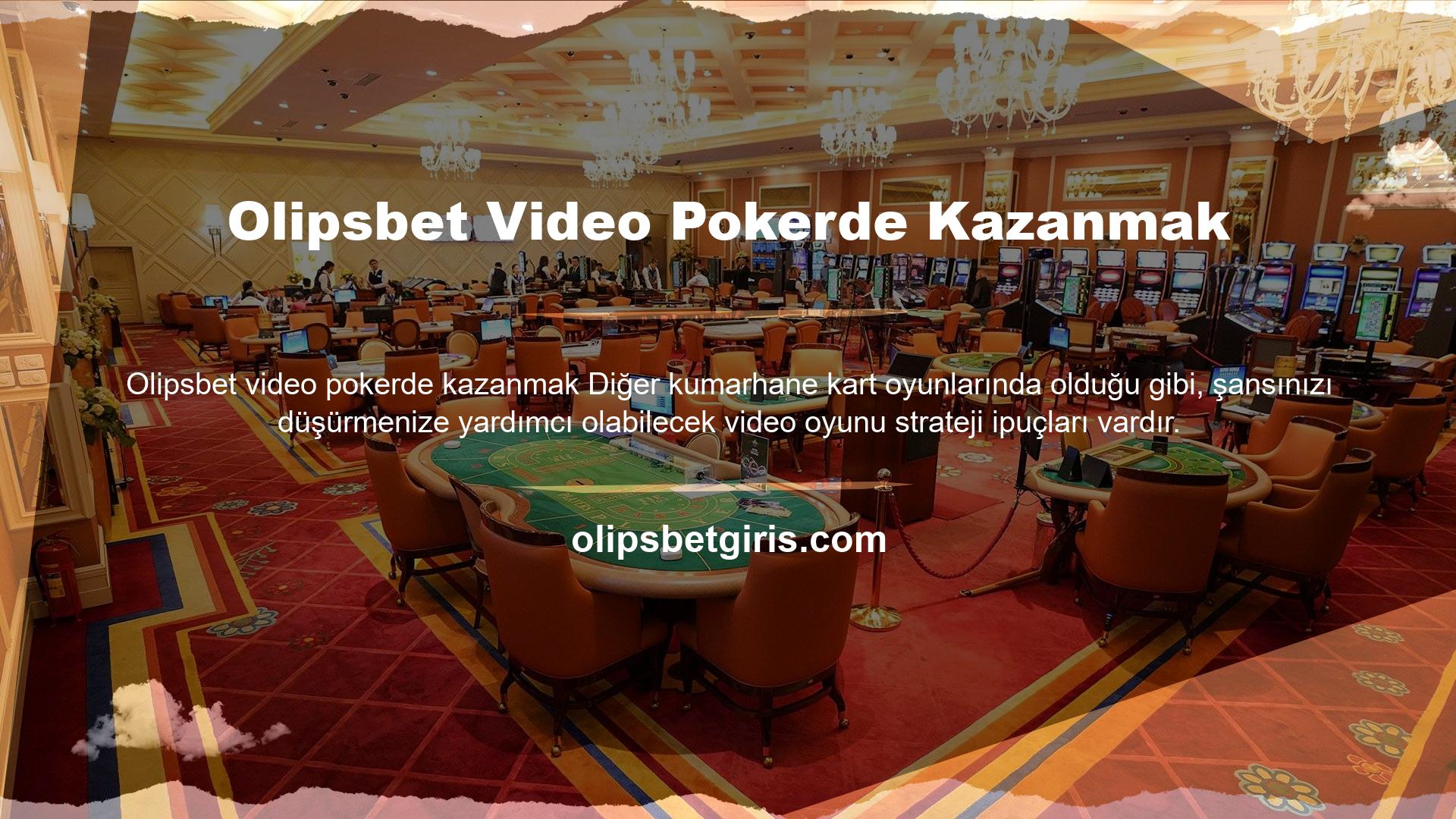 Olipsbet Video Pokerde Kazanmak